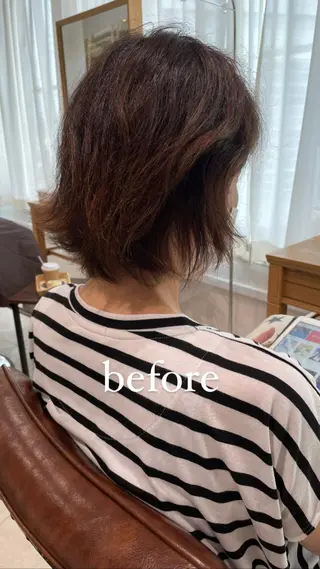 ショート カラー eins.hair所属・過去一の柔髪ヘア 🌿einshairのヘアスタイル