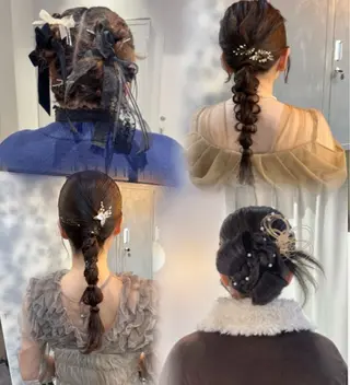 ヘアアレンジ Ami/艶カラー/ レイヤー/ハイトーンのヘアスタイル