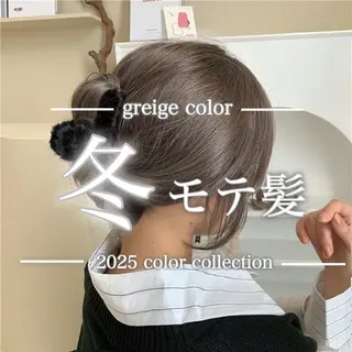 ロング カラー 透明感カラー グレージュ/あいのヘアスタイル