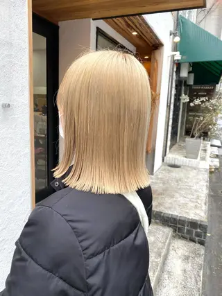 カラー ブリーチカラー よねだまことのヘアスタイル