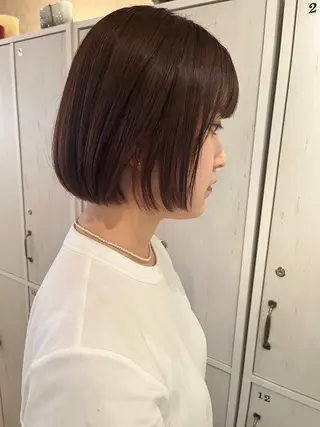 ショート カラー 銀座🤍ボブ/ ミディアム/佐野夢美のヘアスタイル