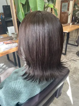 ミディアム カラー 艶カラー/ハイトーン Anjuのヘアスタイル