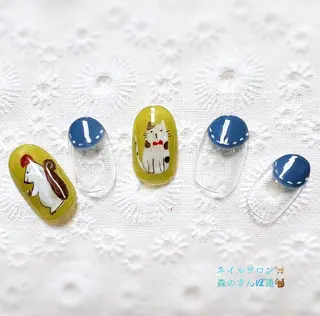 ネイル 森のさんぽ道所属・ショートネイル 森のさんぽ道のネイルデザイン