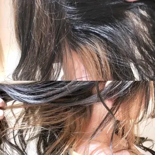 セミロング カラー パーマ ヘアアレンジ 【ツヤ髪美容師】 ツダケイスケのヘアスタイル