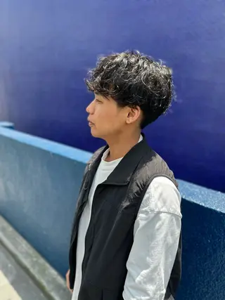 ショート パーマ ヘアアレンジ メンズ CHIC share salon所属・ちこ .のヘアスタイル