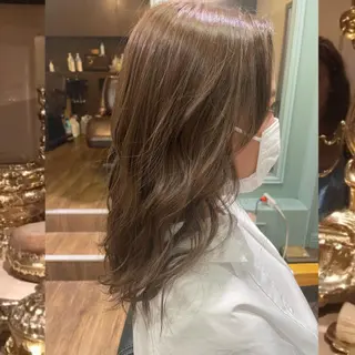 ミディアム カラー yamanaka honamiのヘアスタイル