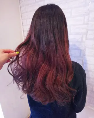 ロング カラー JIL BLAN 京都所属・RU RIのヘアスタイル