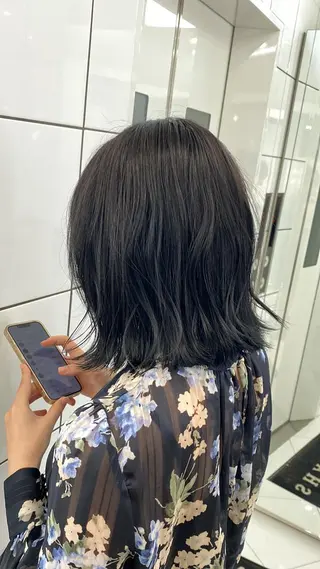 ミディアム 韓国ヘア/ハイトーン RYUSEIのヘアスタイル