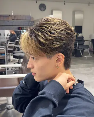 カラー パーマ メンズ メンズ/心斎橋 /韓流/藤本理希のヘアスタイル