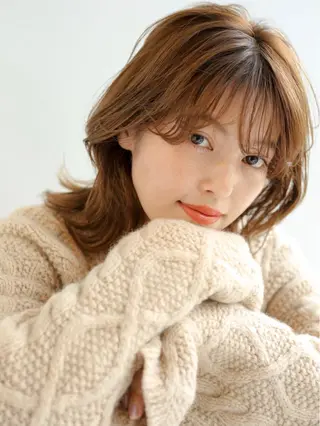 ミディアム カラー conne&riri所属・MAYU 💚森下のヘアスタイル