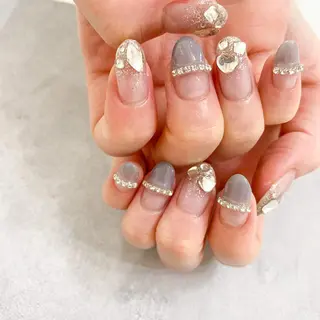 ネイル ゴテゴテ💙ワンホン リオナのネイルデザイン