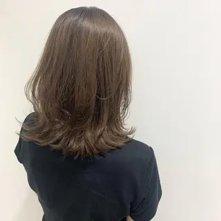 ミディアム カラー ボブ/美髪矯正 /佐藤　奈巳のヘアスタイル