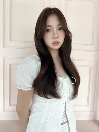 ロング カラー 🎀優姫 🎀  韓国レイヤーのヘアスタイル