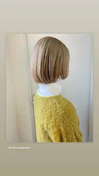 ショート カラー 江上拓郎/ショート /酸性ストレートのヘアスタイル