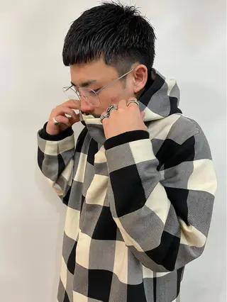 ショート メンズ 田中 碧のヘアスタイル