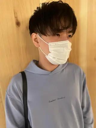 ショート カラー パーマ ヘアアレンジ メンズ パーソナルカラー合わ せたカラー🤍なつみのヘアスタイル