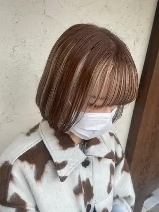 カラー 束感まつぱ🥑🤍 NATUKI🤍のマツエク・マツパデザイン