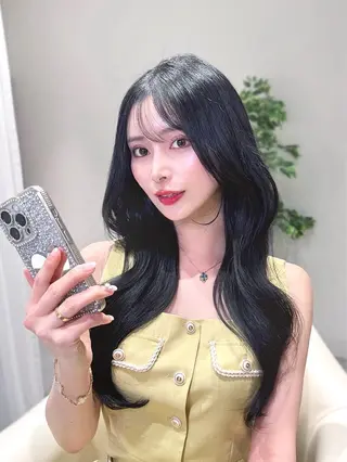 ロング カラー 韓国ヘア/レイヤー/ 顔まわり/りょーとのヘアスタイル