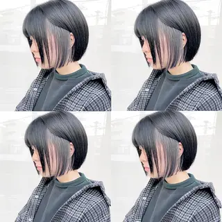 ショート カラー HOLON池袋所属・ウルフカット ハッシュカット/七海のヘアスタイル