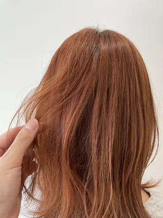 カラー ミディアム ボブ🍊暖色カラー 浅草【Bob美容師】のヘアスタイル