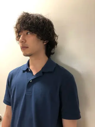 パーマ ヘアアレンジ メンズ ainico+所属・メンズ特化✂️栗原 侑也のヘアスタイル