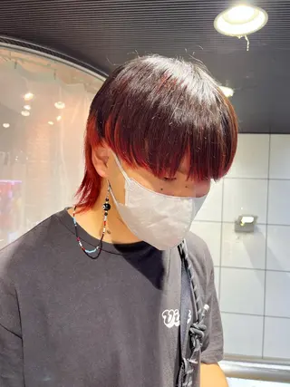ショート カラー メンズ Rei/ 縮毛矯正/ ハイライトカラー募集のヘアスタイル