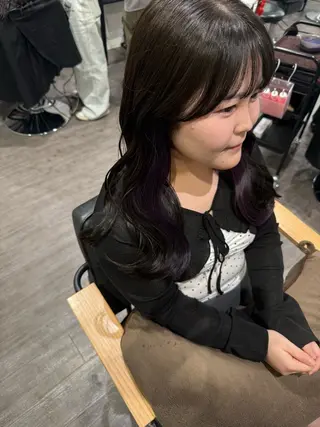 セミロング カラー 艶髪レイヤー上田 紗也🇰🇷💗のヘアスタイル