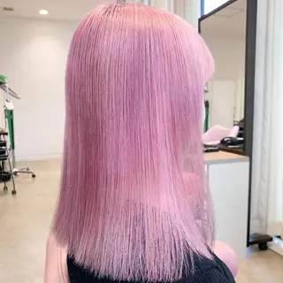 セミロング 🍀ケアブリーチ カラー🍀坂井のヘアスタイル