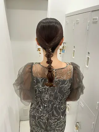 ヘアアレンジ riko/レイヤー/ 艶カラー/ヘアセットのヘアスタイル