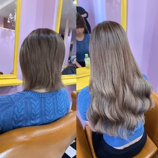 ロング カラー ヘアアレンジ チビ編み込みエクステ どぅ〜す/YUIのヘアスタイル