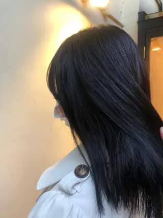 セミロング カラー ヘアアレンジ 抜け感perm🌐 ｜kazaneのヘアスタイル