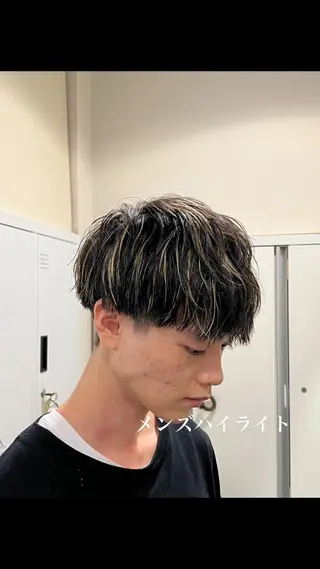 ショート カラー メンズ 茅ヶ崎パーマ特化/ スパイラル/ハルキのヘアスタイル