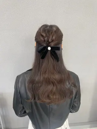 ロング カラー ヘアアレンジ メンズウルフ🐺♡ ブリーチ♡ヘアメ🎀のヘアスタイル