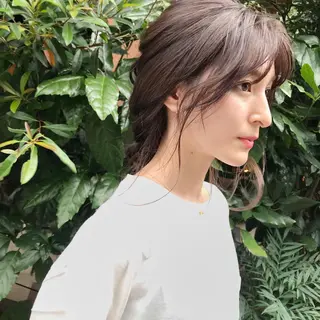 セミロング HARUNA🤍 大人ショートヘアのヘアスタイル