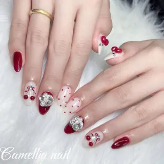 ネイル Camellia デザイン長さだしのネイルデザイン