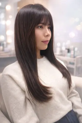 ロング レイヤー透明感カラー 💎撮影モデル募集のヘアスタイル