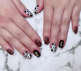 ロング カラー ネイル Q Free nailsのネイルデザイン