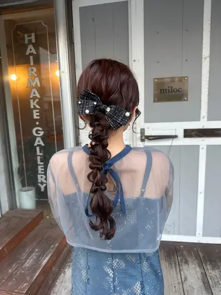 ミディアム miloc MOMOKAのヘアスタイル