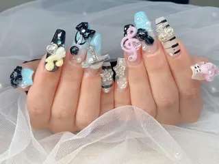 ネイル チップ長さ出し 専門店のネイルデザイン