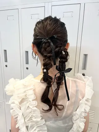 セミロング ヘアアレンジ 🌷レイヤーカット/ フルキシオリ🌷のヘアスタイル