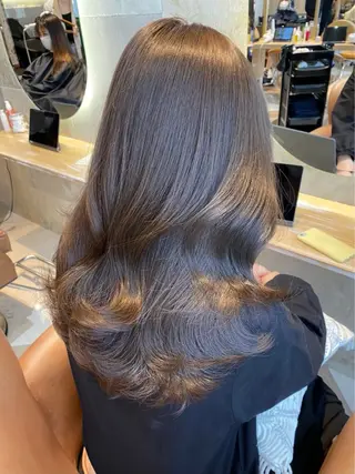 ロング カラー Lond Lūna所属・韓国風艶カラー/ 井上茜里のヘアスタイル