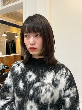 セミロング 無料カットモデル‪✨ ✂️Nanami🌷のヘアスタイル