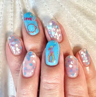 ネイル キャンアイドレッシー六本木店所属・MIKA／耳ツボ ／マグネットネイルのネイルデザイン