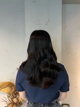 ミディアム カラー 透明感・美髪 monsoワニベユナのヘアスタイル