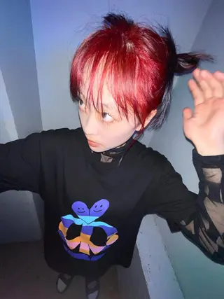 ミディアム カラー スパイラルパーマ 🌐hina⭐️のヘアスタイル