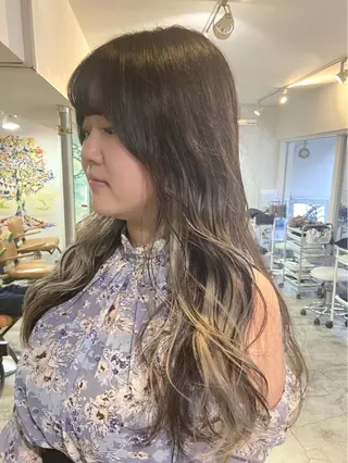 ロング カラー 髪質改善/ヘアケア coiiはしもとはなのヘアスタイル