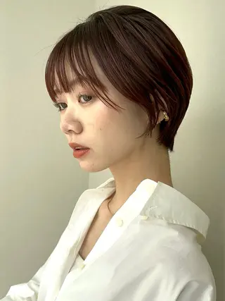 ショート カラー 👑ショート/ボブ /銀座/ニシオカ👑のヘアスタイル