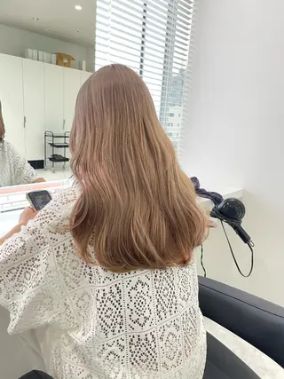 セミロング カラー ヘアアレンジ 髪質改善/ハイトーン /新宿/Takutoのヘアスタイル