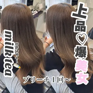 ロング カラー エクステ/ベージュ 韓国ヘア/KENTAのヘアスタイル