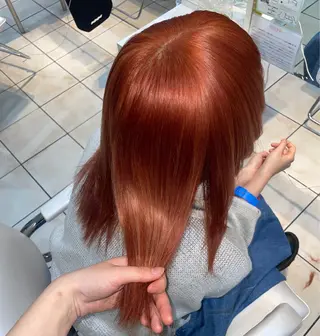 セミロング カラー ブリーチ/ヘアセット 【𝙍𝙞𝙣𝙤】のヘアスタイル